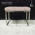 Modern design ottoman living room fabric leather bench dressing room bench